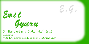 emil gyuru business card